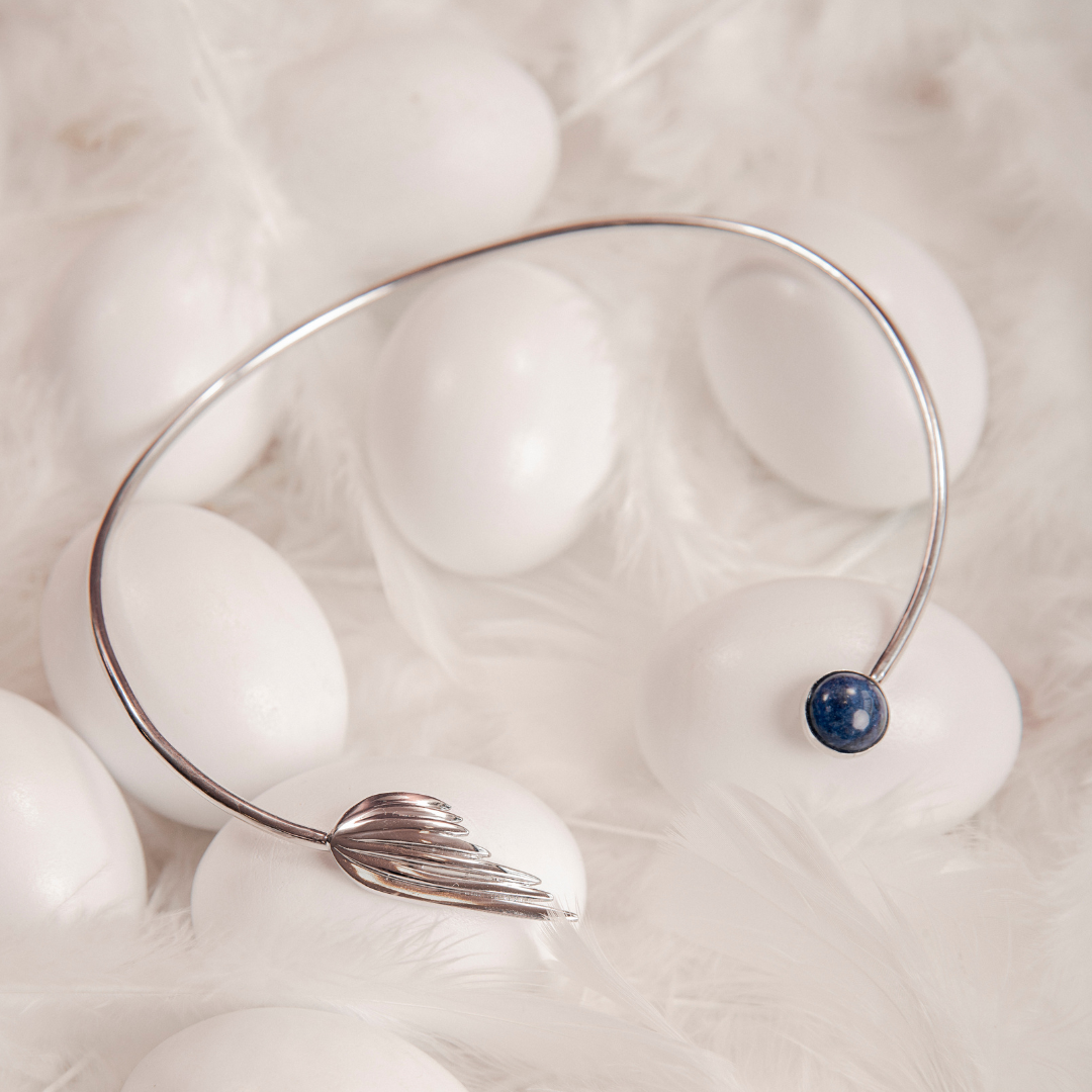 Choker pedra azul