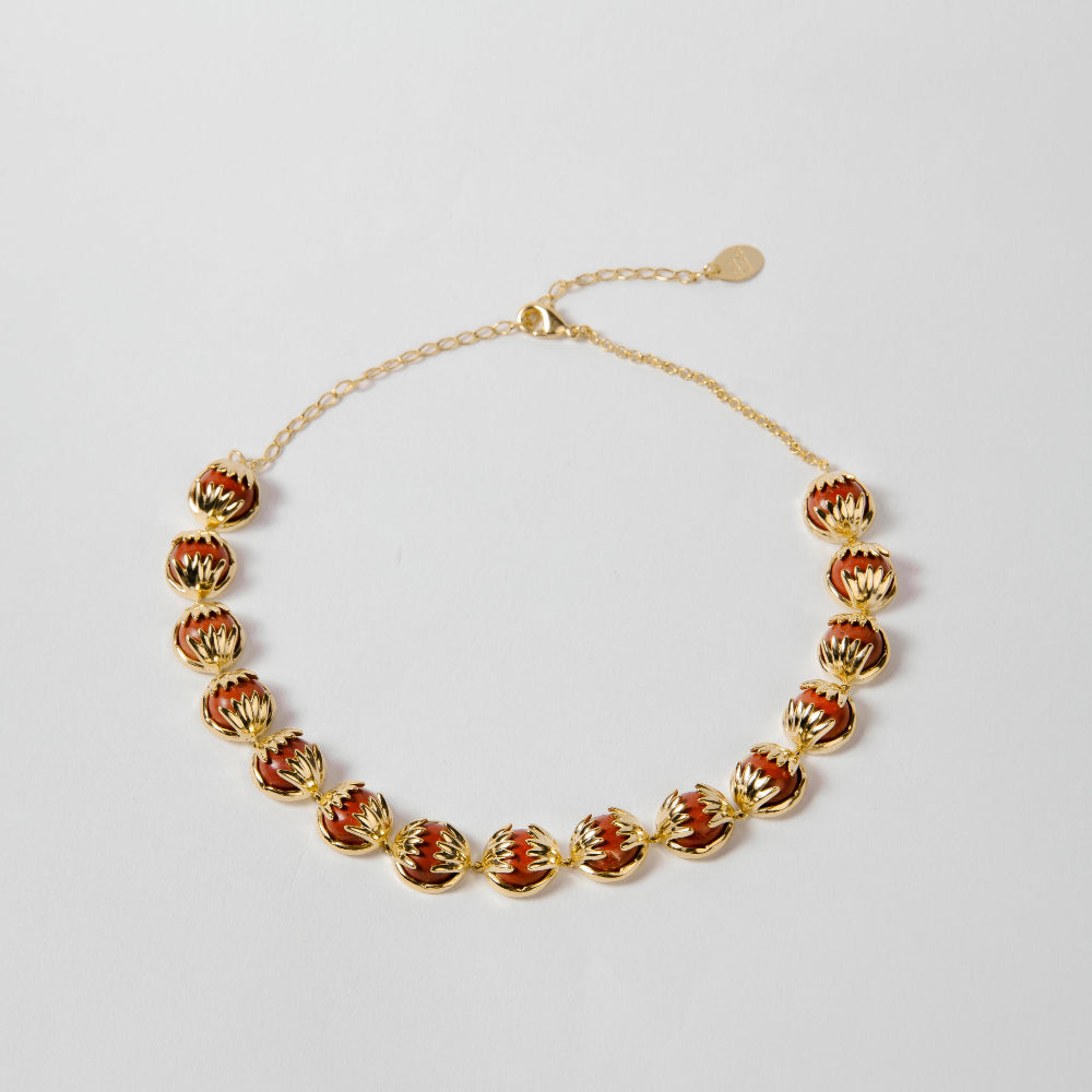 Choker pedra vermelha