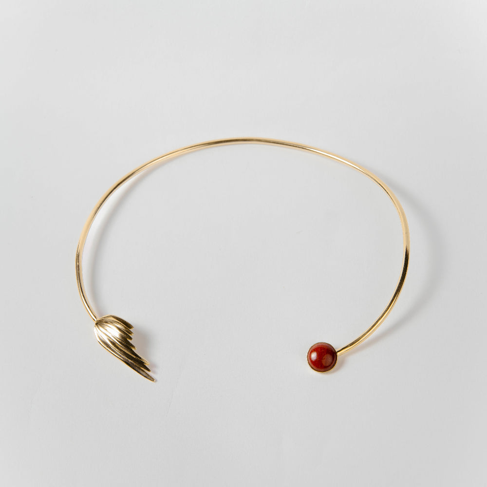 Choker pedra vermelha