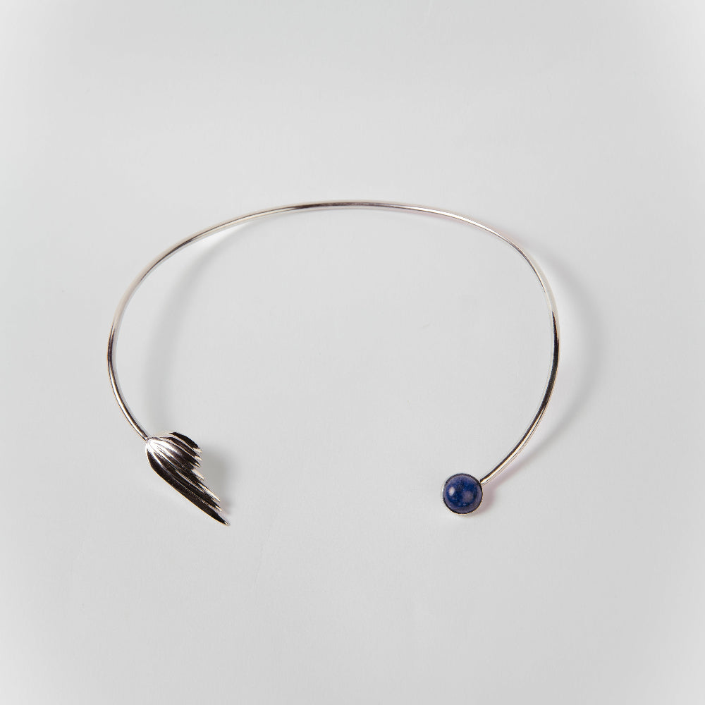 choker pedra azul